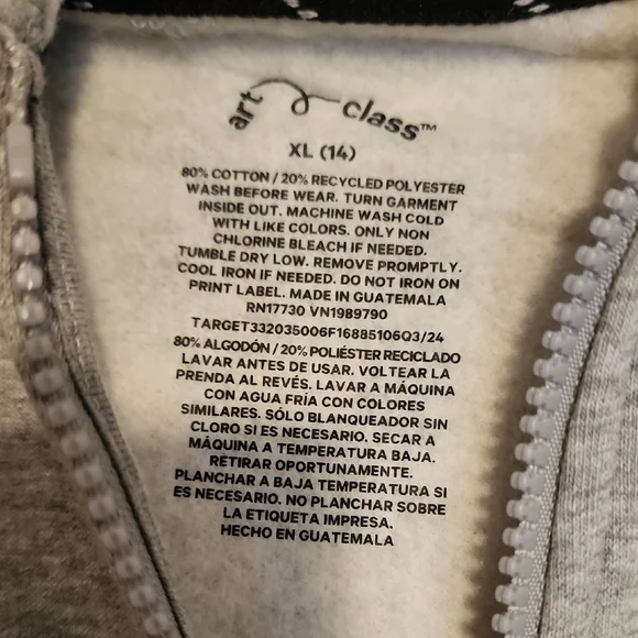 Art Class Gray Zip-Up Jacket Soft Minimalist Design - Picture 4 of 5